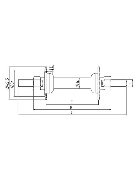 Voornaaf Marwi 412 - 36 gaats - 100 mm inbouwbreedte - verchroomd