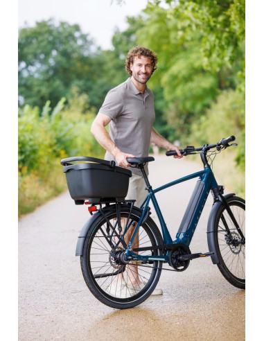 Gerecyclede (honden)fietsmand New Looxs Clipper 28 liter - 49 x 37 x 29 cm - zwart