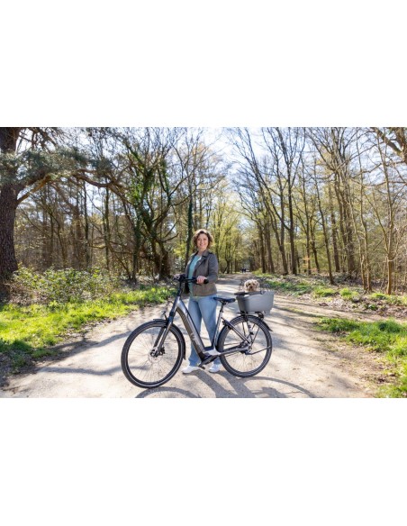 Gerecyclede (honden)fietsmand New Looxs Clipper 28 liter - 49 x 37 x 29 cm - zwart