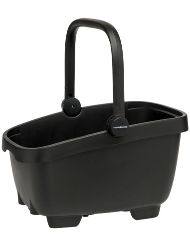 Gerecyclede (honden)fietsmand New Looxs Clipper MIK 28 liter - 49 x 37 x 29 cm - zwart