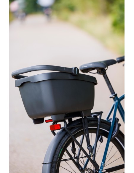 Gerecyclede (honden)fietsmand New Looxs Clipper MIK 28 liter - 49 x 37 x 29 cm - zwart