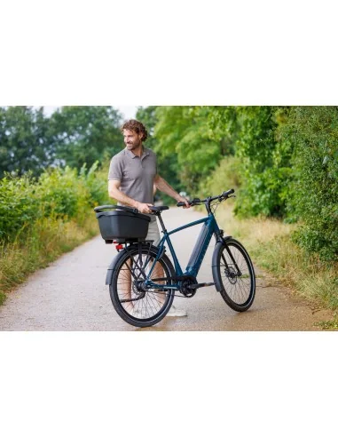 Gerecyclede (honden)fietsmand New Looxs Clipper MIK 28 liter - 49 x 37 x 29 cm - zwart