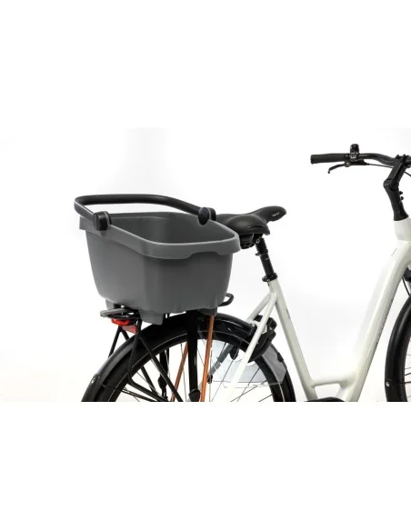 Gerecyclede (honden)fietsmand New Looxs Clipper MIK 28 liter - 49 x 37 x 29 cm - zwart