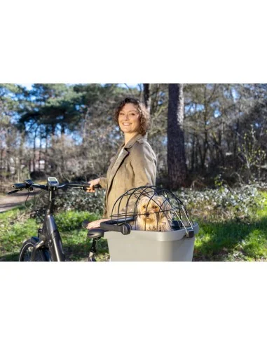 Gerecyclede (honden)fietsmand New Looxs Clipper MIK 28 liter - 49 x 37 x 29 cm - zwart