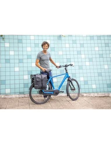 Dubbele fietstas New Looxs Odense Double MIK 39 liter 34 x 16 x 38 cm (x2) - zwart