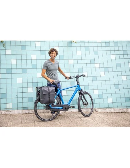 Dubbele fietstas New Looxs Odense Double MIK 39 liter 34 x 16 x 38 cm (x2) - zwart