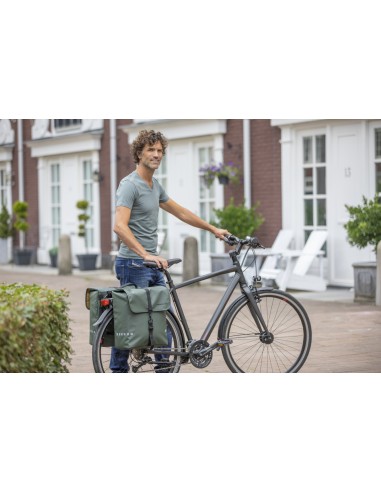 Dubbele fietstas New Looxs Odense Double MIK 39 liter 34 x 16 x 38 cm (x2) - zwart