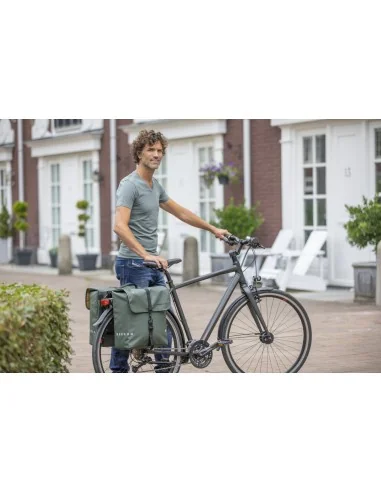 Dubbele fietstas New Looxs Odense Double MIK 39 liter 34 x 16 x 38 cm (x2) - zwart