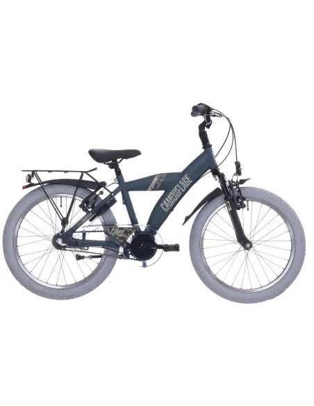 Kinderfiets 20" Bike Fun Camouflage met Shimano Nexus 3 - mat donkergroen