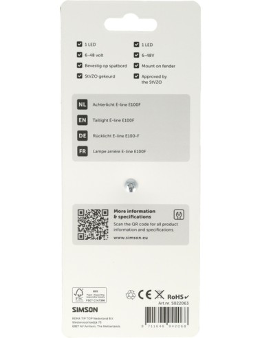 Achterlicht Simson aurora E-line e100f