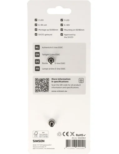 Achterlicht Simson aurora E-line e50c