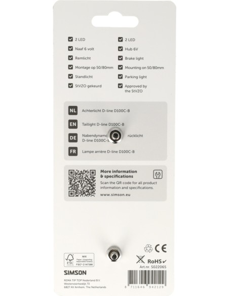 Achterlicht Simson urora D-line d100c