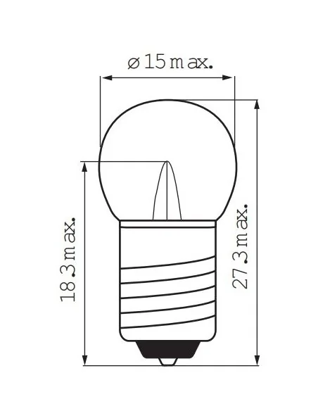 Lampje (voor) Edge 6V 0.45 Watt met schroefdraad
