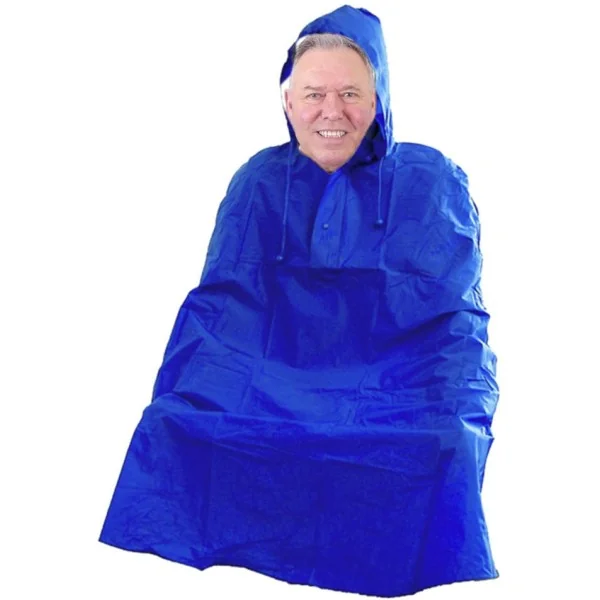 Regenponcho groot volwassen - assortiment geel en blauw