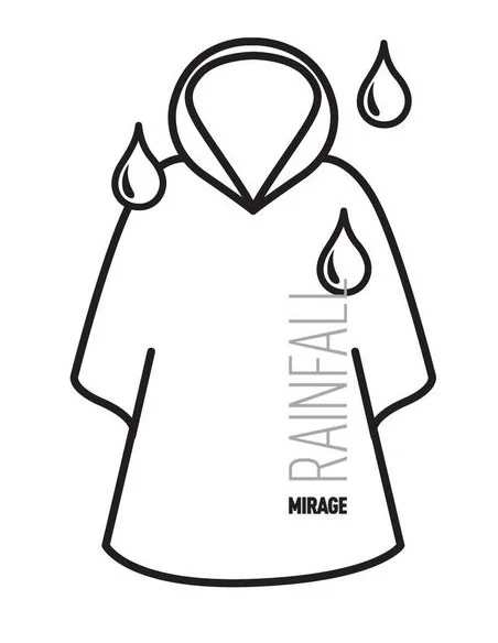 Mirage Rainfall regenponcho unisize - blauw