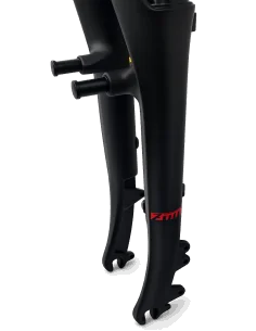 Verende voorvork 28" ahead met 1-1/8" vorkbuis Zoom 730 AMS - Velgrem / IS disc / rollerbrake - mat zwart - QR 2