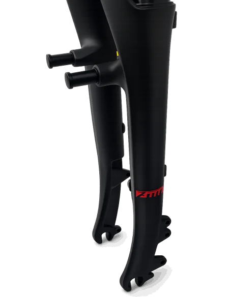 Verende voorvork 28" ahead met 1-1/8" vorkbuis Zoom 730 AMS - Velgrem / IS disc / rollerbrake - mat zwart - QR