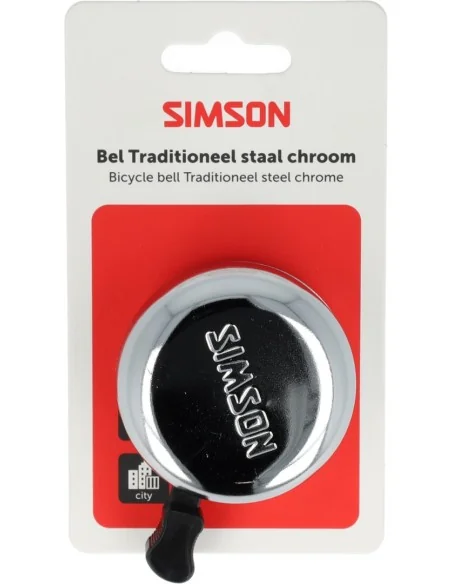 Fietsbel Simson Traditioneel - chroom