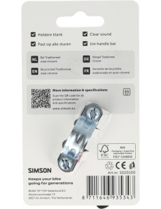 Fietsbel Simson Traditioneel - chroom 2