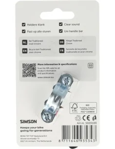Fietsbel Simson Traditioneel - chroom 2