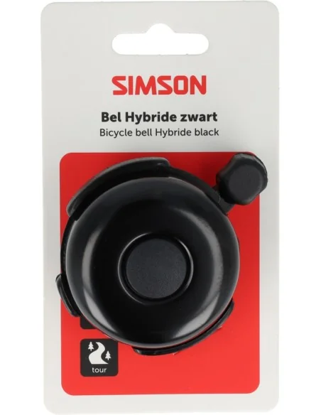Fietsbel Simson Hybride - zwart