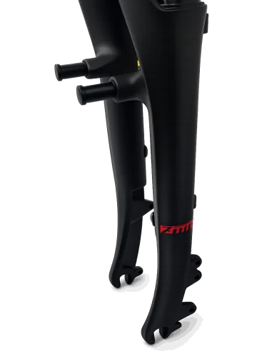 Verende voorvork 28" draad met 1-1/8" vorkbuis Zoom 730 AMS - Velgrem / IS disc / rollerbrake - mat zwart - QR