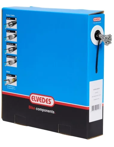 Schakel binnenkabel 3000 mm 1×19 draads RVS ø1,1mm met N-nippel ø4×4mm(doos à 50 stuks) - Zilver