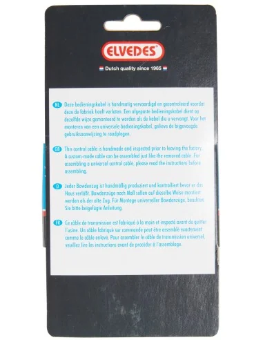 Trommelrem kabelkit Elvedes 1700mm / 2350mm RVS - zwart (op kaart)