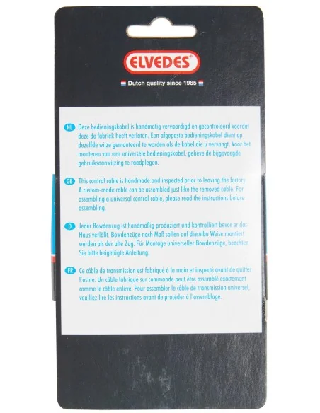Trommelrem kabelkit Elvedes 1700mm / 2350mm RVS - zwart (op kaart)