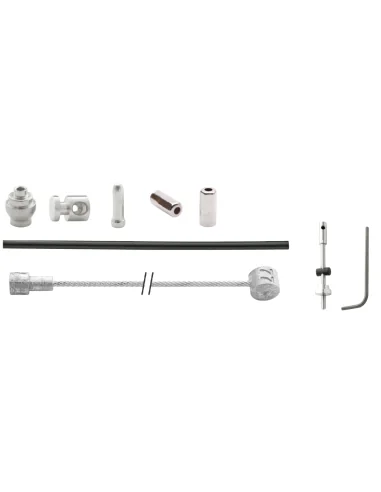 Trommelrem kabelkit Elvedes 1700mm / 2350mm RVS - zwart (op kaart)