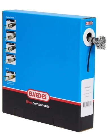 Schakel binnenkabel Elvedes 2250 mm 7 x 7 draads RVS ø1,1 mm met N-nippel ø4,5 × 4,5 (doos à 50 stuks) - Zilver