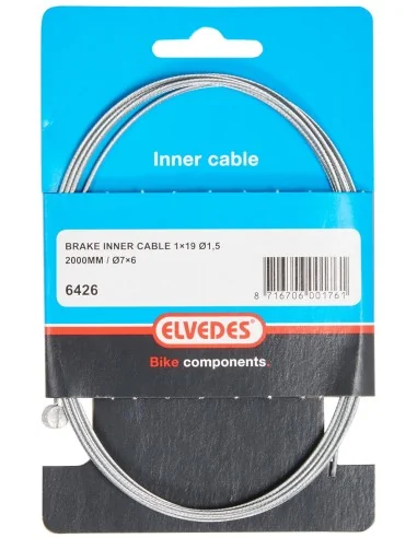 Rem binnenkabel Elvedes 2 000 mm 1×19 draads verzinkt ø1,5mm met T-nippel ø7 × 6mm