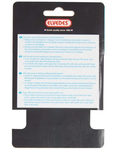 Rem binnenkabel Elvedes 2 000 mm 1×19 draads verzinkt ø1,5mm met T-nippel ø7 × 6mm