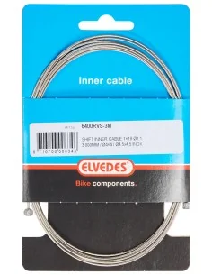 Schakel binnenkabel Elvedes 3000mm 1 x 19 draads RVS ø1,1mm N-nippel ø4×4 mm + T-nippel ø4,5×4,5 mm - Zilver