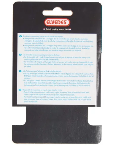 Rem binnenkabel Elvedes 2 000 mm 1×19 draads RVS ø1,5mm met T-nippel ø7 × 6mm