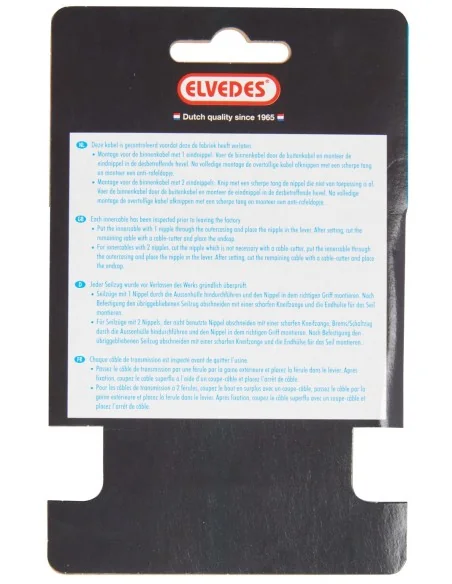 Rem binnenkabel Elvedes 2 000 mm 1×19 draads RVS ø1,5mm met T-nippel ø7 × 6mm