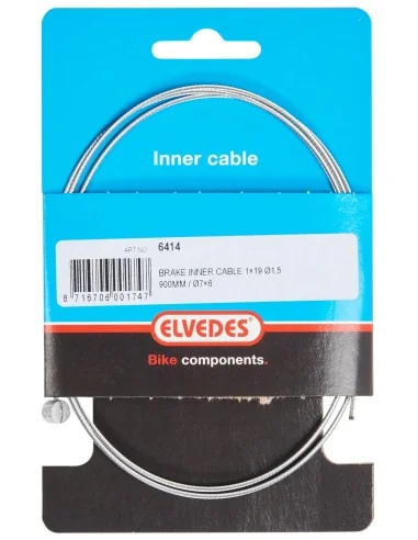 Rem binnenkabel Elvedes 900mm 1 ×19 draads verzinkt ø1,5mm met T-nippel ø7 × 6mm
