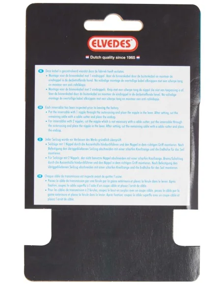 Rem binnenkabel Elvedes 900mm 1 ×19 draads verzinkt ø1,5mm met T-nippel ø7 × 6mm