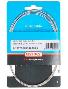 Schakel binnenkabel Elvedes 2250 mm 7 ×7 draads RVS ø1,1mm met N-nippel ø4.5 × 4.5mm - Zilver