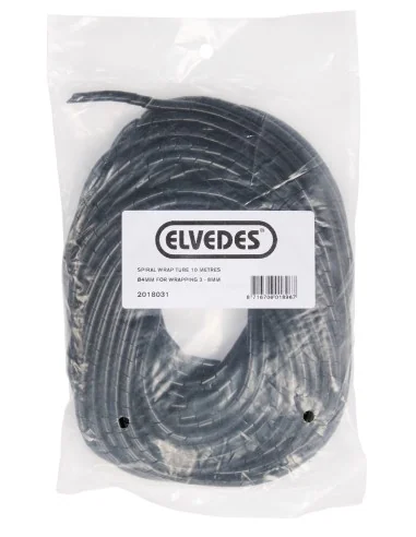 Spiraalwikkelslang ø4mm Elvedes bundel 3-8 mm (10 meter) - Zwart