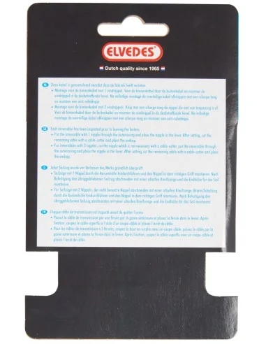 Schakel binnenkabel Elvedes 2250mm 1×19 draads RVS Slick ø1,1mm met N-nippel ø4,5 × 4,5