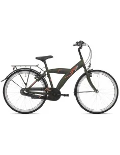 Kinderfiets Bikefun Urban City 24 inch met Nexus 3 versnelling/remnaaf - Mat Groen