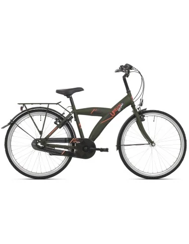 Kinderfiets Bikefun Urban City 24 inch met Nexus 3 versnelling/remnaaf - Mat Groen