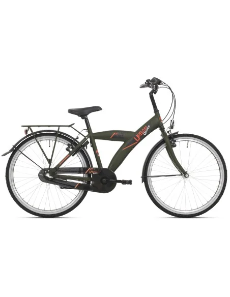 Kinderfiets Bikefun Urban City 24 inch met Nexus 3 versnelling/remnaaf - Mat Groen