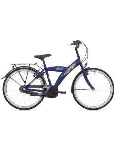 Kinderfiets Bikefun Urban City 24 inch met Nexus 3 versnelling/remnaaf - Kobalt Mat Blauw