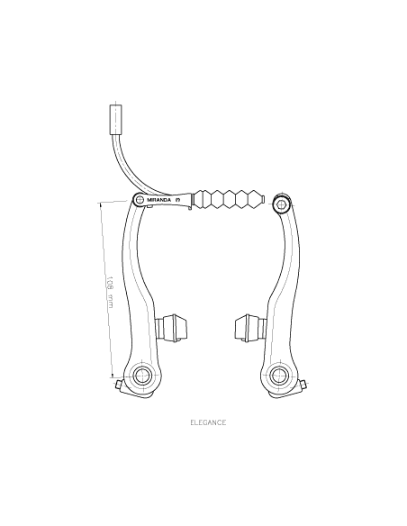 V-brake Miranda Elegance Mat-Zilver Universeel voor of achter