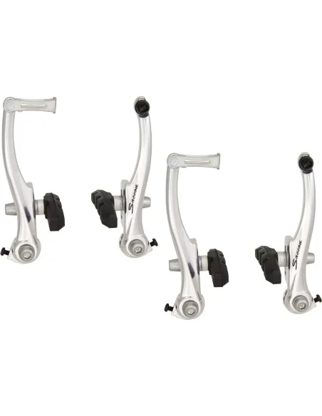 V-brake set Saccon voor en achter aluminium - zilver