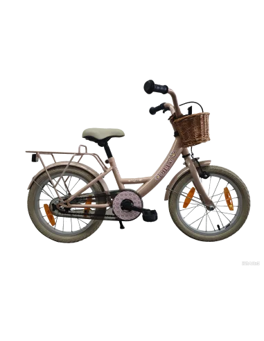 Kinderfiets Bikefun Girly 16 inch - met mandje en remnaaf - Roze