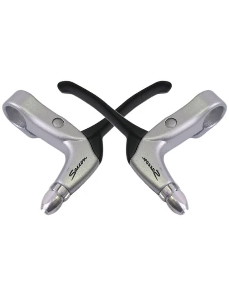 Remgreepset Saccon voor rollerbrake - 4 vingers - satijn / mat zwart