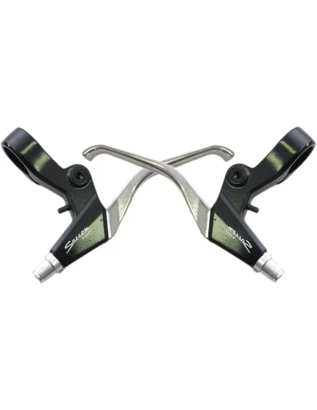 Remgreepset Saccon V-brake - 3 vingers - zwart / zilver